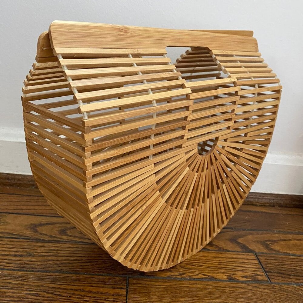 Cult Gaia Natural Bamboo purse